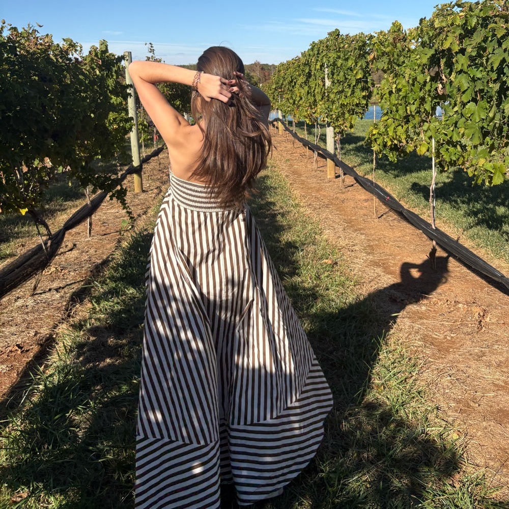 Petal & Pup Strapless Striped Maxi Dress - Picture 2 of 3